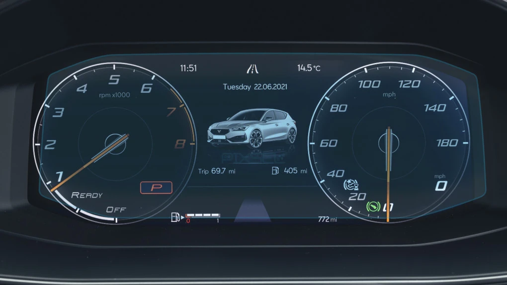 Захисне скло Pixsel на панель приладів CUPRA LEON - 9.9“ 2020 - 2024