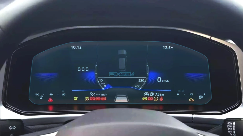 Ochronne szkło Pixsel na deskę rozdzielczą VOLKSWAGEN T-ROC - 12.7“ 2023 -