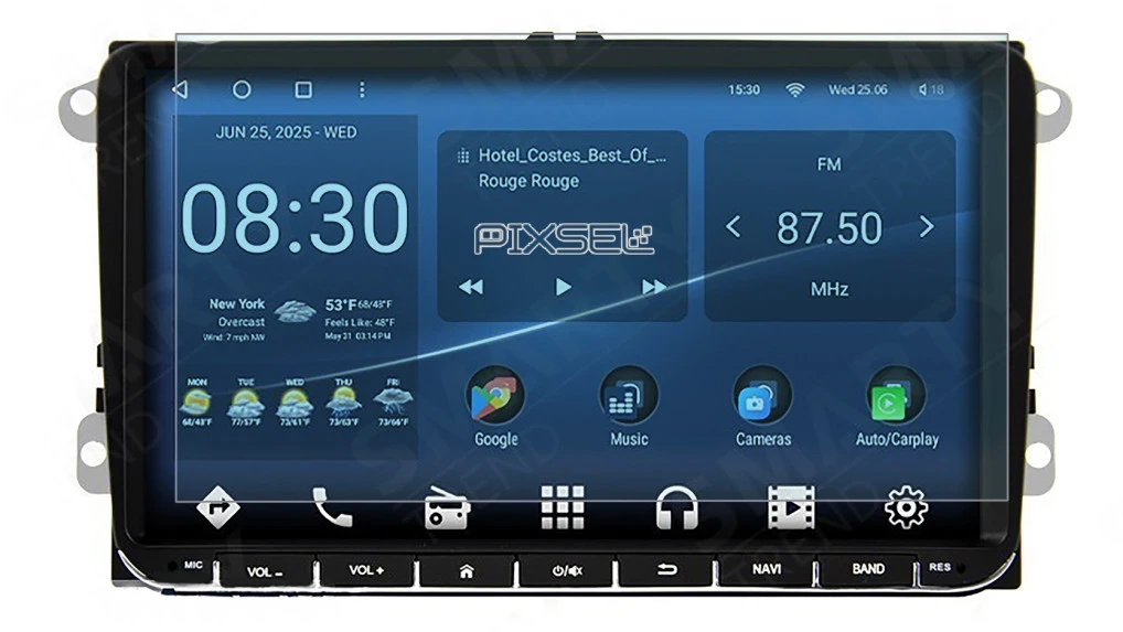 Захисне скло Pixsel на монітор SMARTY TREND VOLKSWAGEN UM 2015 - 2021 - 8.8“