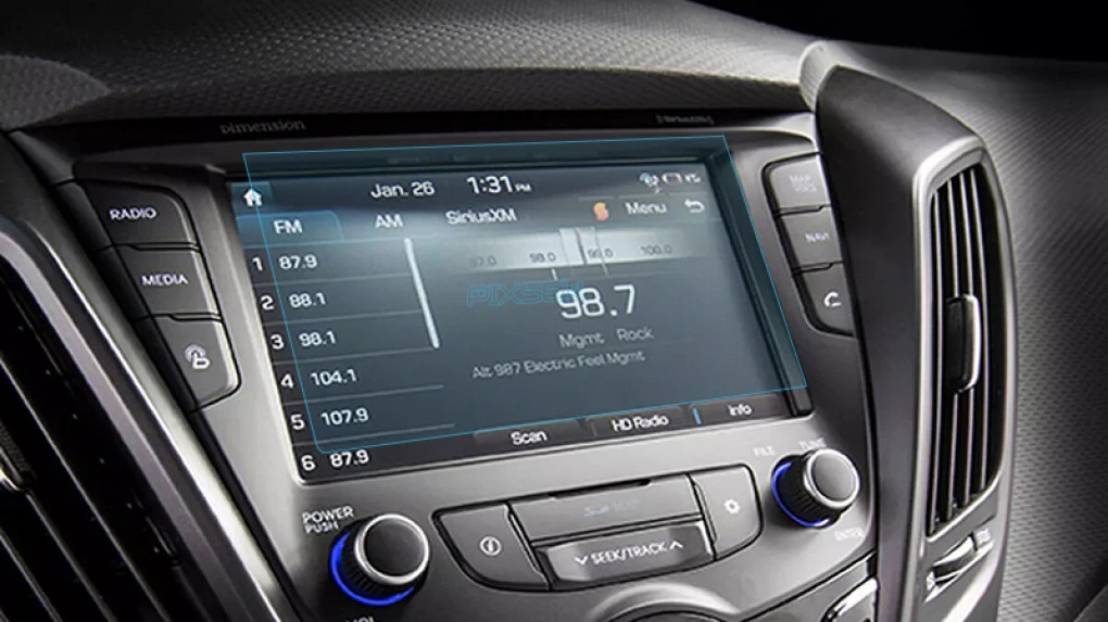 Захисне скло Pixsel на монітор HYUNDAI VELOSTER - 6.9“ 2011 - 2018