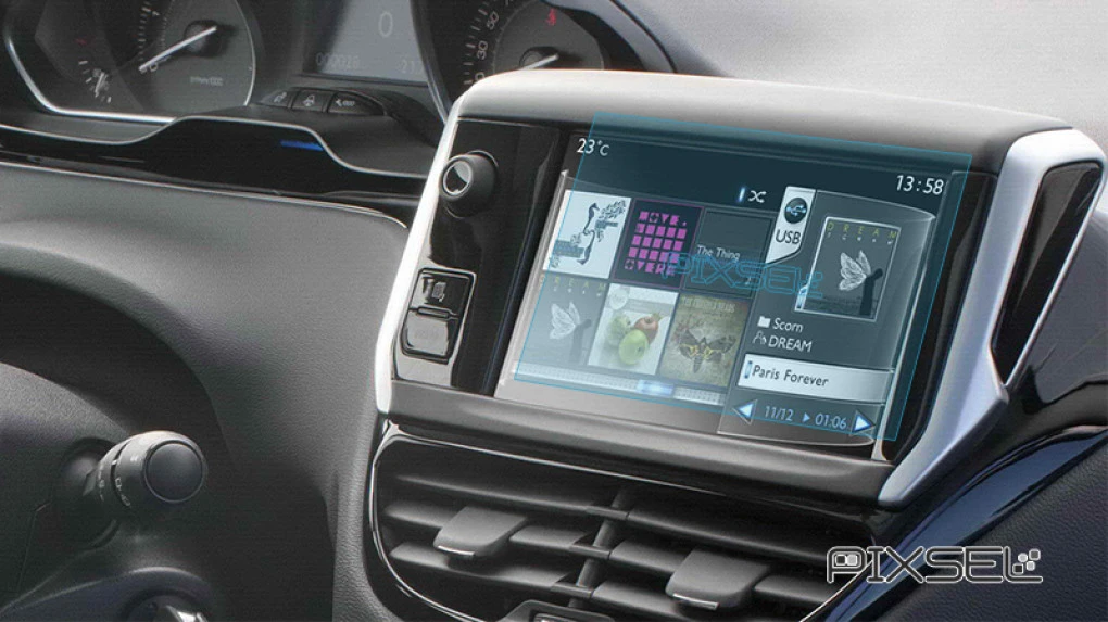 Захисне скло Pixsel на монітор PEUGEOT 208 - 6.9“ 2017 - 2020