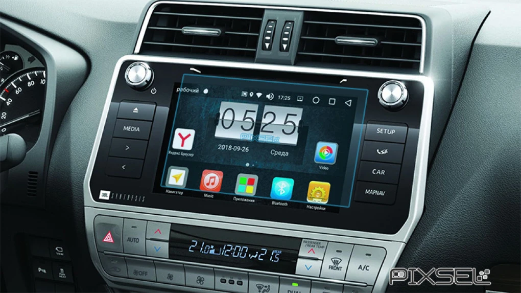 Захисне скло Pixsel на монітор TOYOTA PRADO - 8“ 2018 - 2019