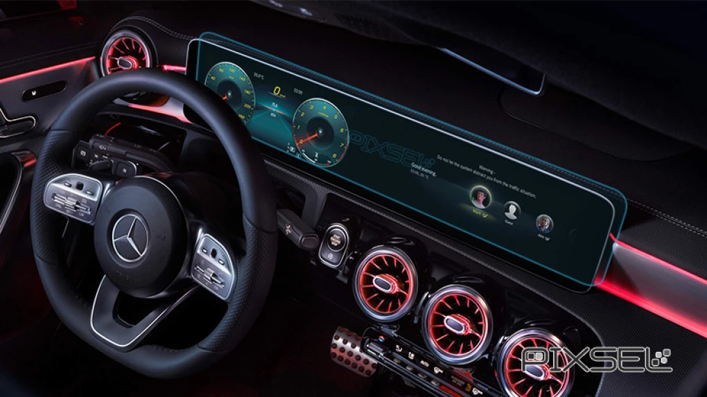 Protective glass Pixsel for dashboard MERCEDES BENZ CLA-CLASS - 24.7“ 2019 -