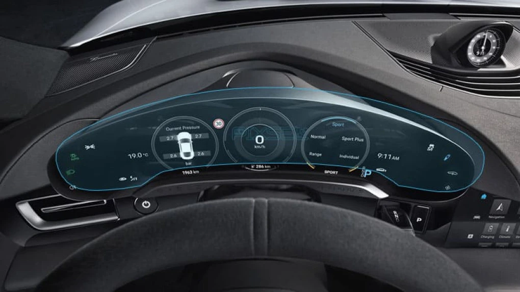 Захисне скло Pixsel на панель приладів PORSCHE TAYCAN - 20.5“ 2020 -