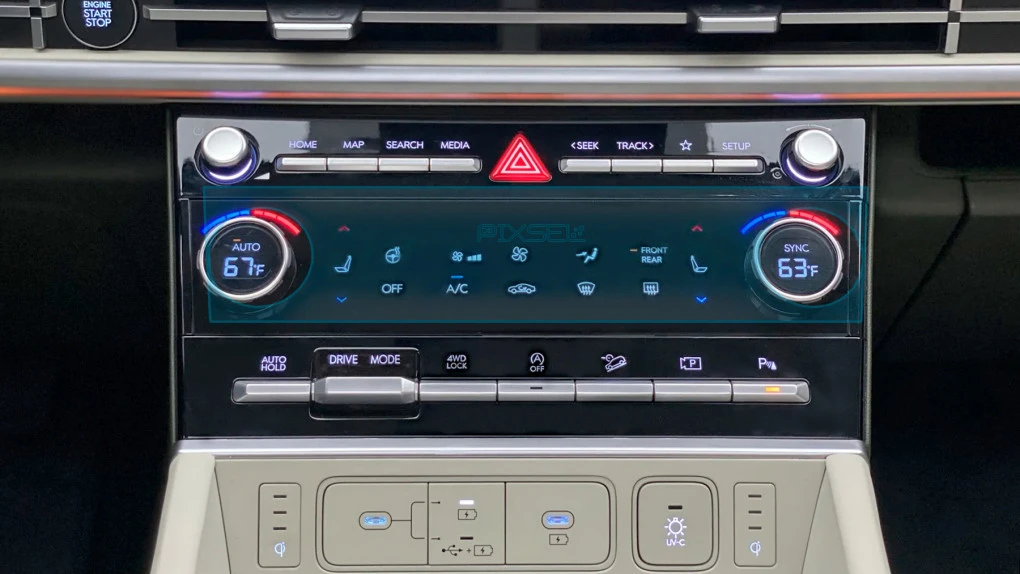 Ochronne szkło Pixsel na panel klimatyzacji HYUNDAI SANTA FE - 11.2“ 2024 -