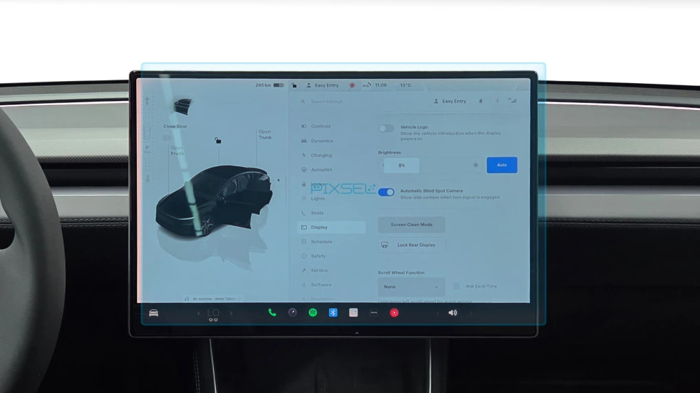 Ochronne szkło Pixsel na monitor TESLA MODEL Y - 16.5“ 2025 -