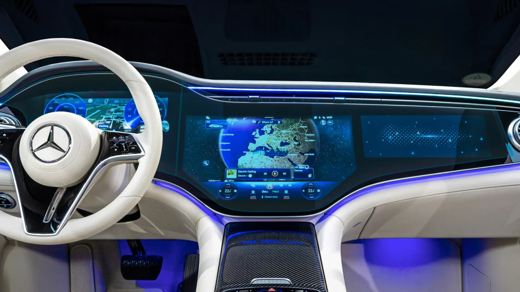 Ochronne szkło Pixsel na szeroki ekran (2 części) MERCEDES BENZ EQS - 48.9“ 2022 -