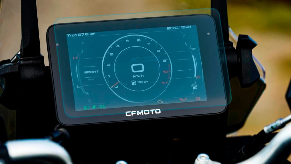 Ochronne szkło Pixsel na moto prędkościomierz CFMOTO 800MT SPORT 9“
